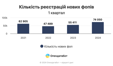 Українці відкрили рекордну кількість ФОПів у першому кварталі /Фото 2