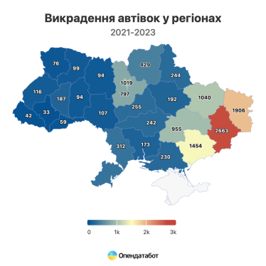 В Україні викрали понад 800 автівок за перше півріччя. Найбільше – ВАЗ, Volkswagen та Mercedes – Опендатабот /Фото 3